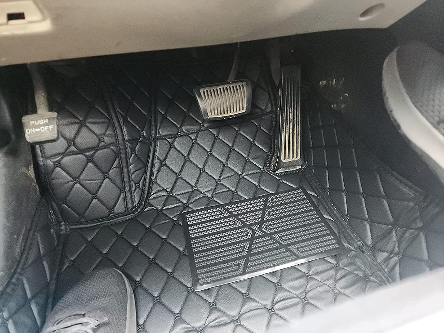 Custome Car Mats Accessories All Weather Floor mats Compatible with Automotive Floor Mats Passenger car mats (All Black)