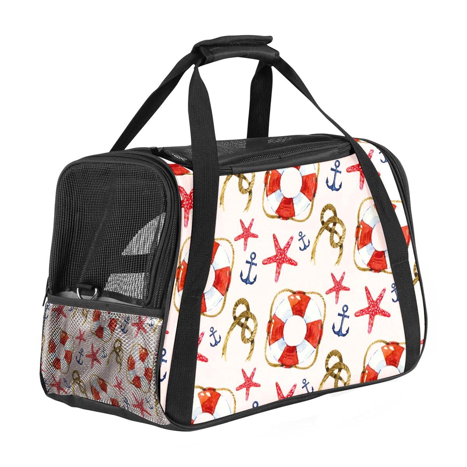 Sac de transport pour petit chien et chat souple imprimé bouée