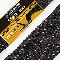 Vista 22 de Paracord 550 lb, cuerda de paracord de 7 hebras 1000 pies 4 mm, cuerda de paracaídas de nailon para acampar, verde oliva