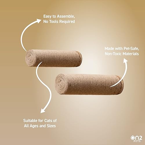 Miniatura 10 de On2Pets Skyline - Rascador para gatos de alta calidad, fabricado en Estados Unidos, rascadores para gatos de interior