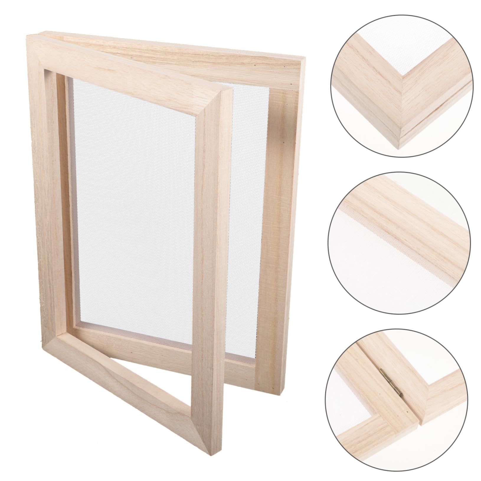 GRIRIW Wooden DIY Frame Paper Making Mould Handmade Paper Craft Kit for Boys and Girls