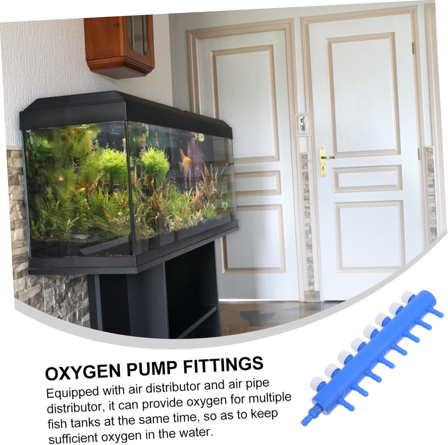 Manual Siphon Pump, 1pcs Aquarium Air Pump Splitter Adjustable Flow Control Oxygen Outlet Valve Air Splitter Flow Control Valve Valve Distributor Splitter