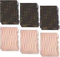 Vista 2 de Paper Junkie 6 juegos de 5 separadores de pestañas para carpetas de 3 anillos, 30 separadores a granel en total para oficina, suministros escolares