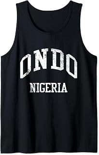 Ondo Nigeria Retro 70s College Sports Style Tank Top