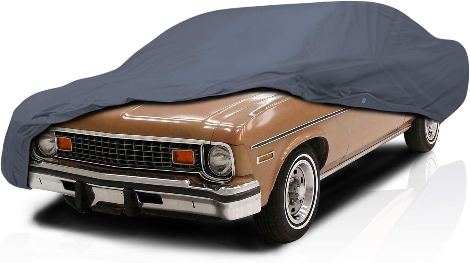 5 Layer Car Cover for Chevrolet Nova 1973-1979 Hatchback Coupe Sedan 2/4-Door Semi Custom Fit Scratch Protection Windproof Snow-Proof Dust-Proof Full Coverage