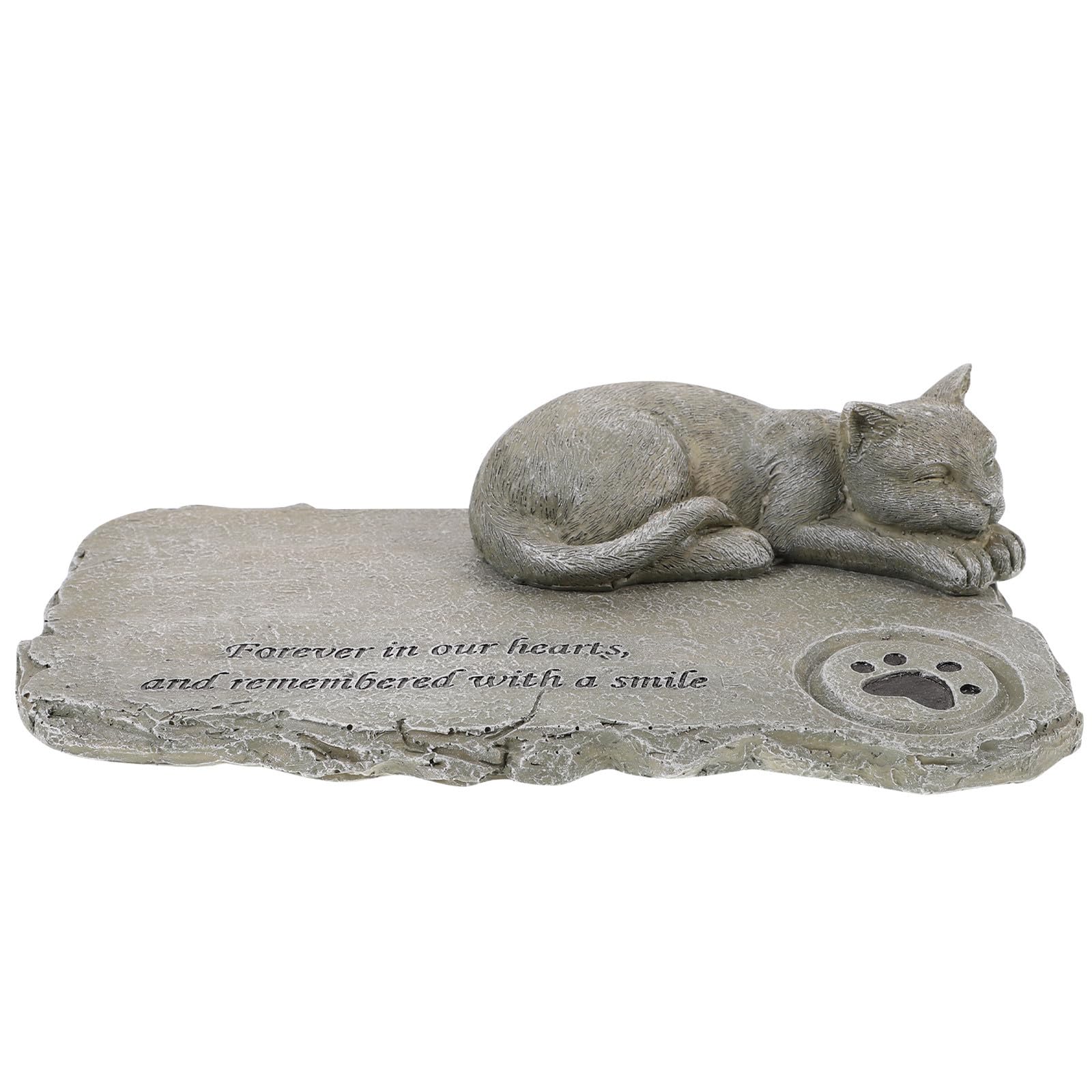 Gedenkstein für Katzen aus Kunstharz, Formstabil und Robust für Garten