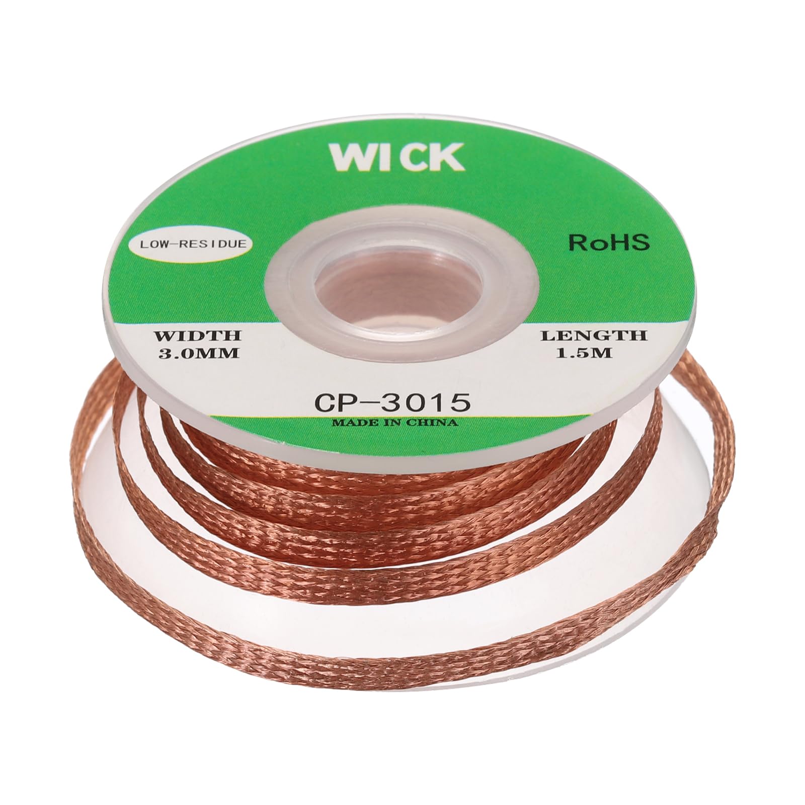 MECCANIXITY Solder Wick Braid No-Clean Desoldering Wick Braid 0.12 Inch Width 5 Feet Length for Remove the Solder Electrical Components 1 Pack