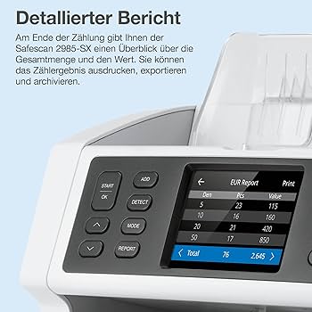 Safescan 6165 - マネーカウンター 紙幣硬貨両用 Amazon.com: Safescan 6165 Advanced Money Counting Scale