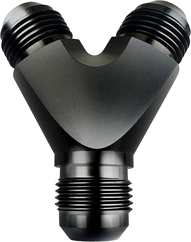 Miniatura 2 de 6AN a 6AN 6AN 6 AN Y Adaptadores Macho Flare Línea de Combustible Bloque de Montaje de Manguera Adaptador de Aluminio 6 AN a AN 6 a AN6 Rosca Macho