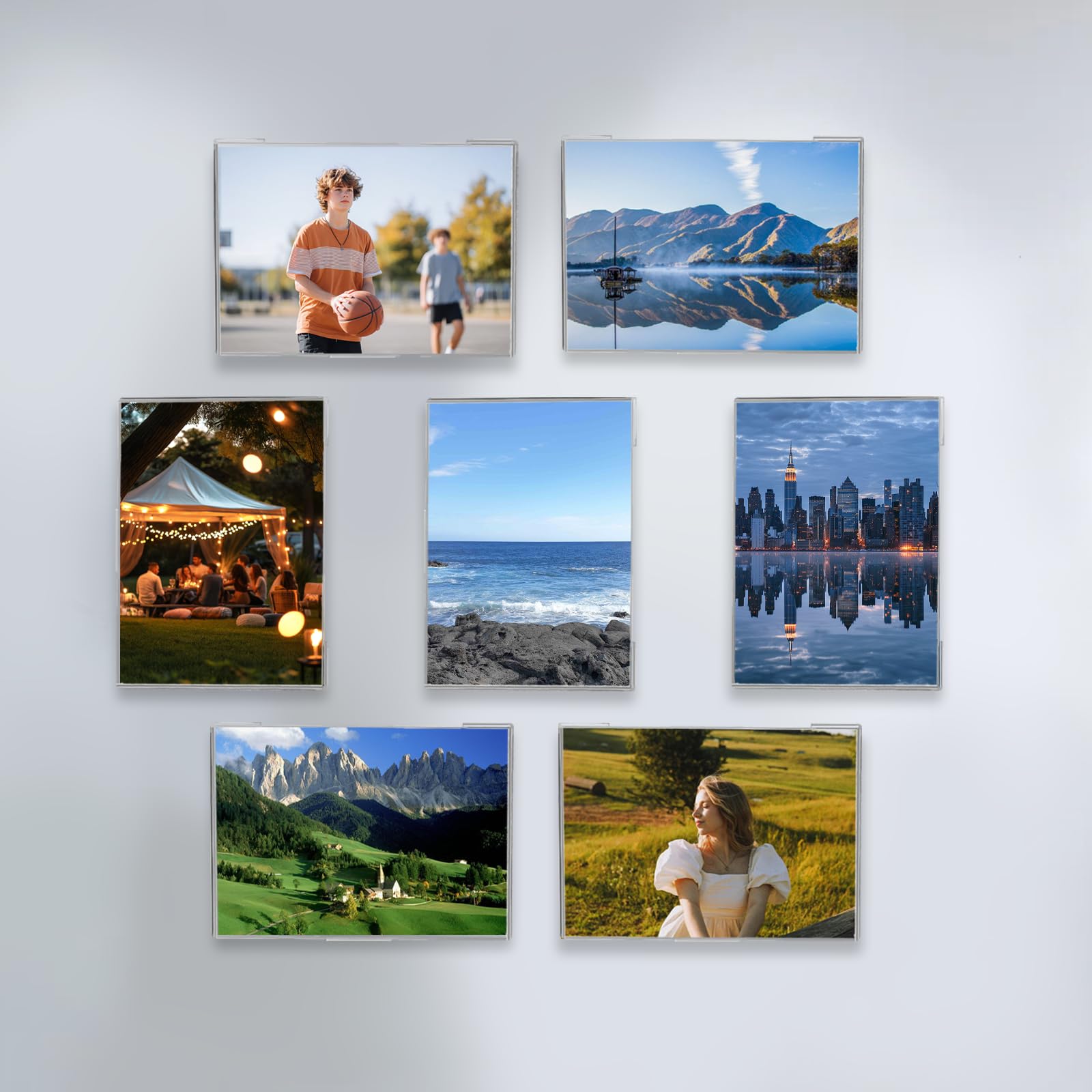 FMhotu Acryl Schilderhalter 12 Pack A4 Transparenter C Form Ständer, Tischschildhalter, Kunststoff Foto Bilderrahmen, Flyer Display für Empfang, Büro, Geschäft, Restaurant, Hotel
