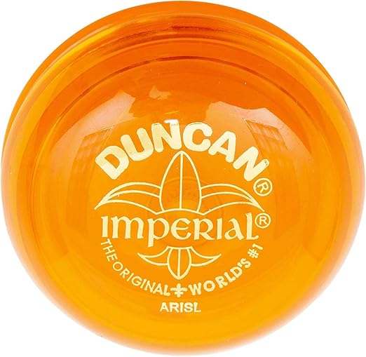 Duncan Toys Imperial Yo-Yo, Beginner Yo-Yo with String, Steel Axle and Plastic Body, Orange