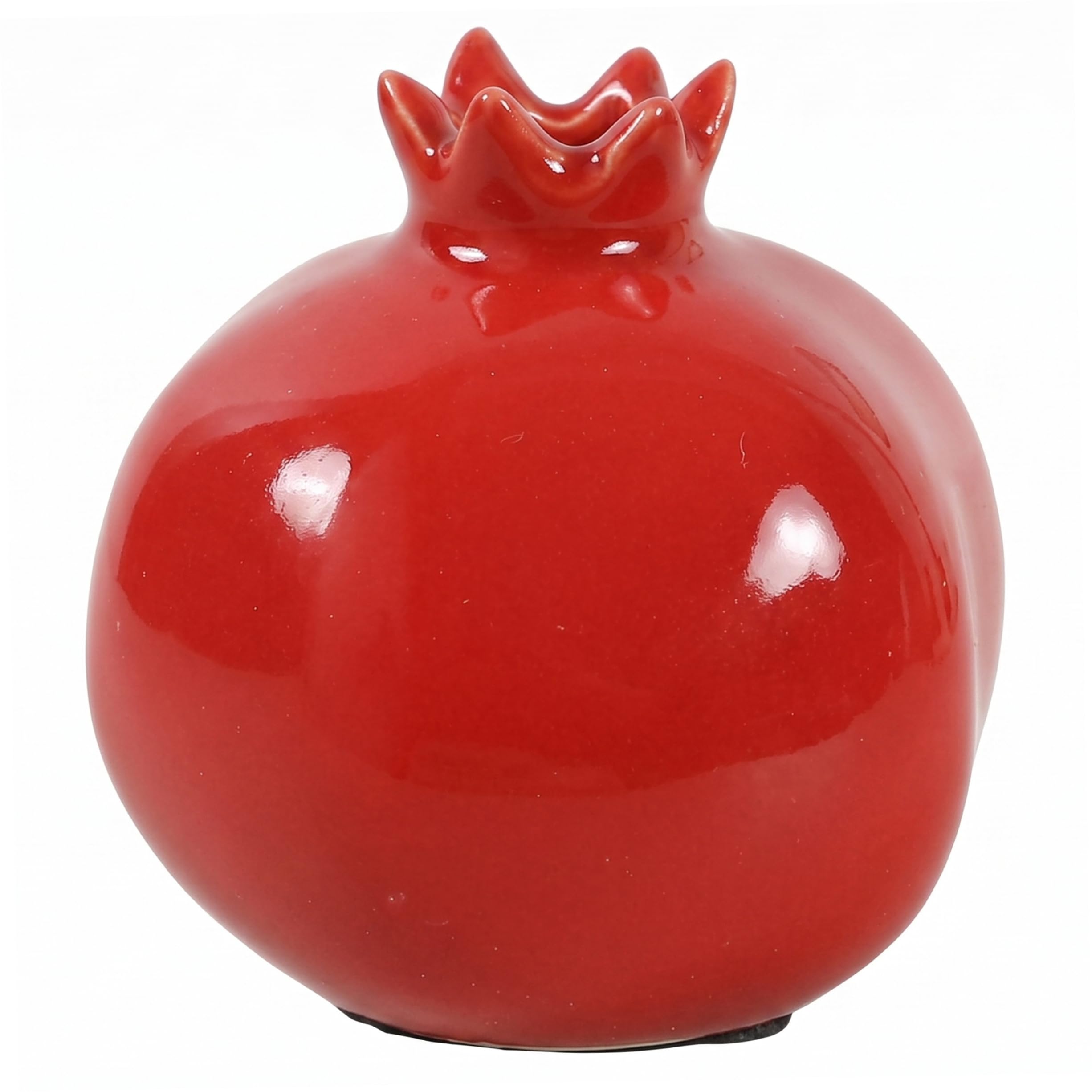 Jarrón de Granada de cerámica roja para decoración de mesa y sala de estar