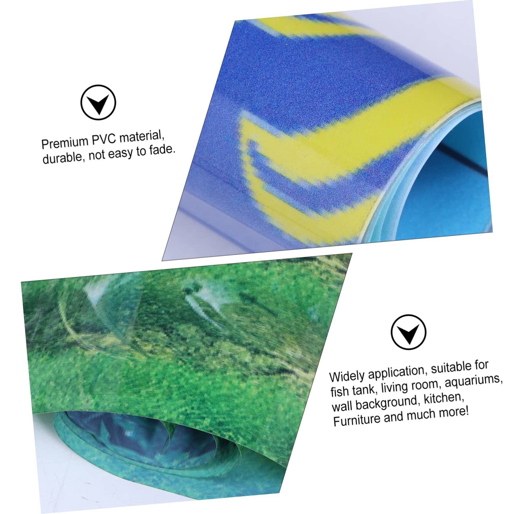 BESPORTBLE 2pièces Stickers De Fond Aquarium Décoratifs pour Poisson Peint sous-Marin pour Décoration De Réservoir Et Mur