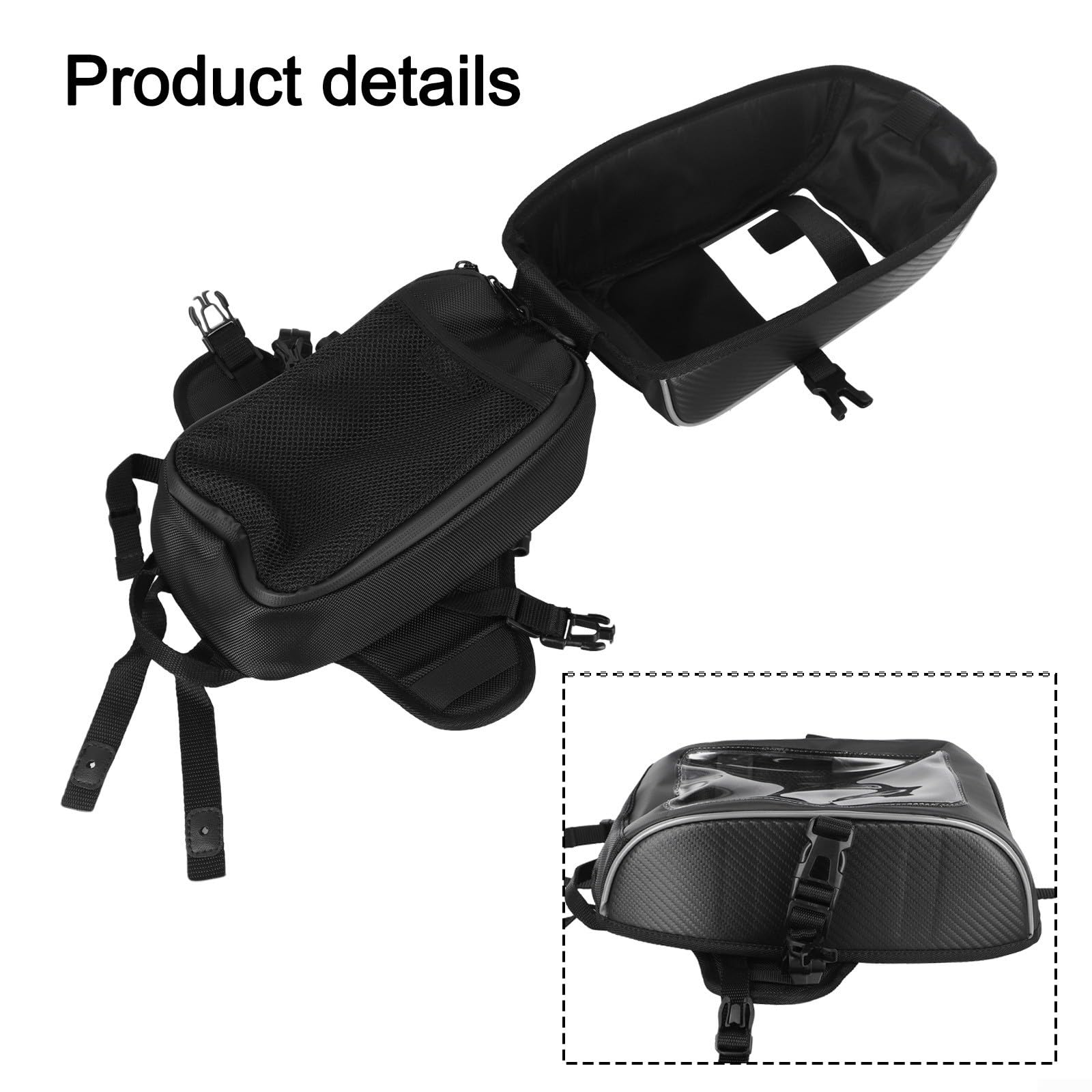 Halter Tanktasche für Can-Am für Ryker 600 900 Rally 2019-2023 Wasserabweisende Handy-Aufbewahrungstasche, 3L Kapazität, Touchscreen