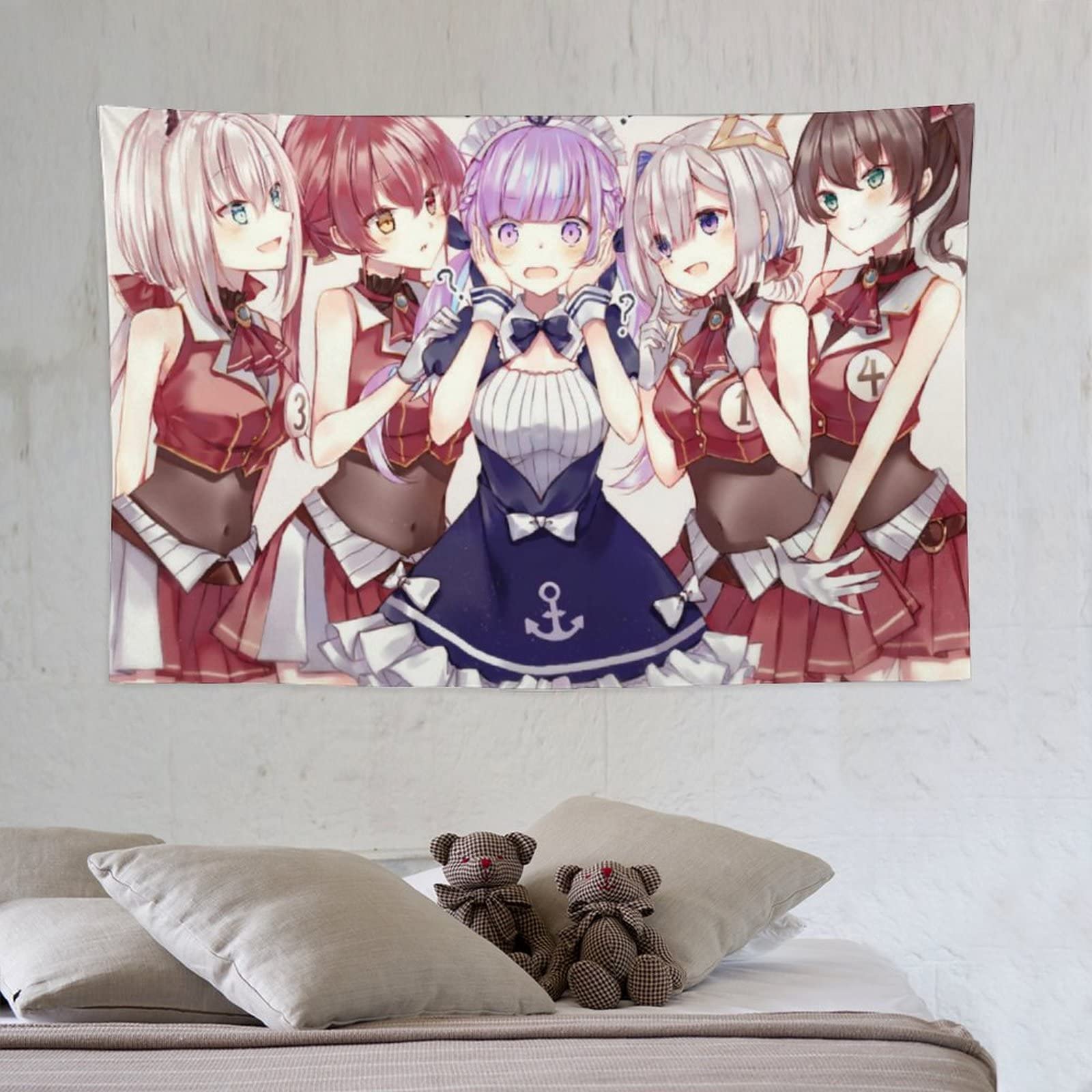 Amazon.co.jp: タペストリー 可愛い アニメ柄 VTuber 船長 まつり あく 