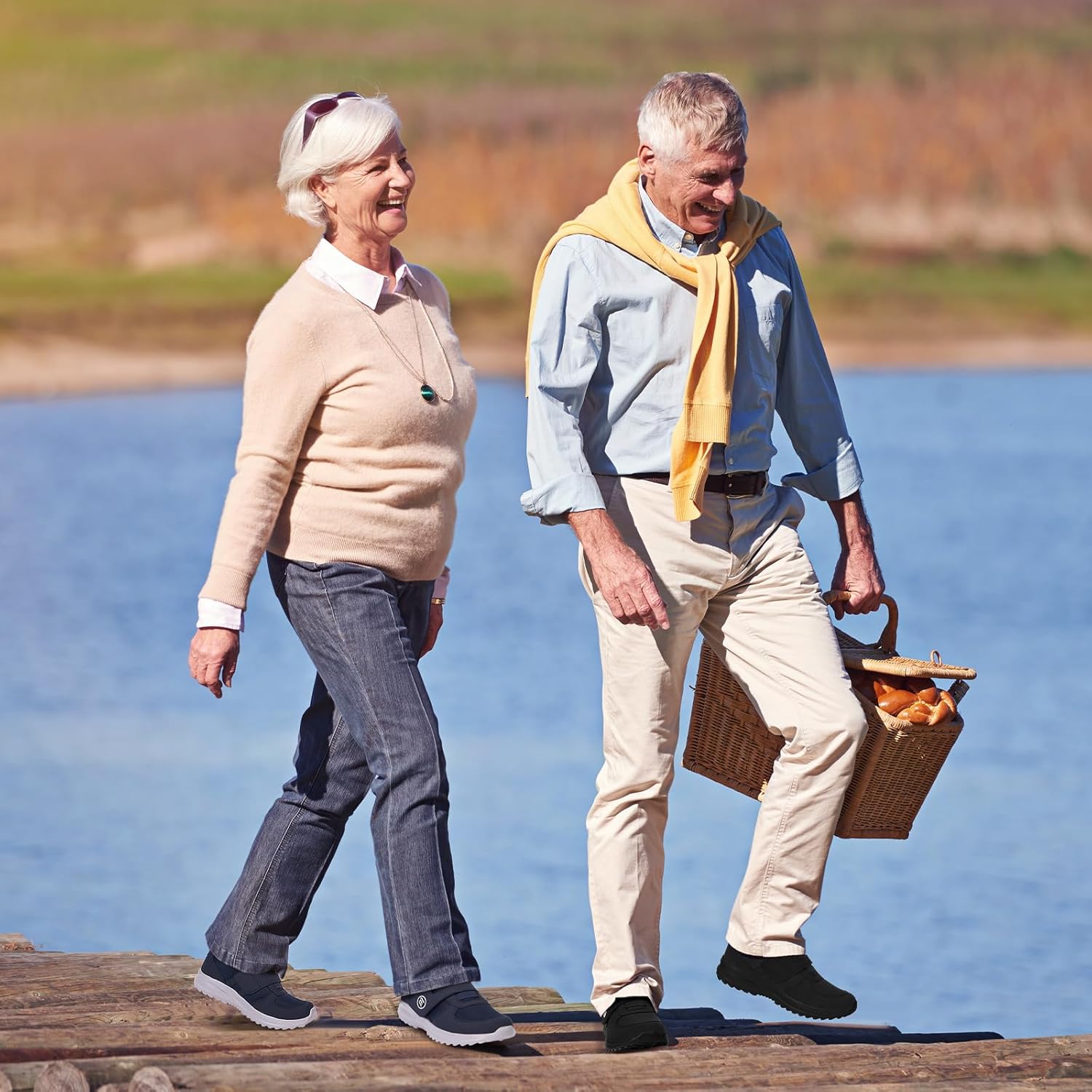 HiGropcore Diabetic Shoes for Women Men Wide Width Adjustable Walking Shoes Arch Support Orthopedic Edema Diabetic Shoe for Swollen Feet Neuropathy Fasciitis