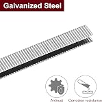 Uxcell 18 Agrafes de la couronne étroite de l'échelle 1/4" x3/8", 1000Pcs Acier galvanisé pour Pneumatique, Agrafeuse électrique, Blanc