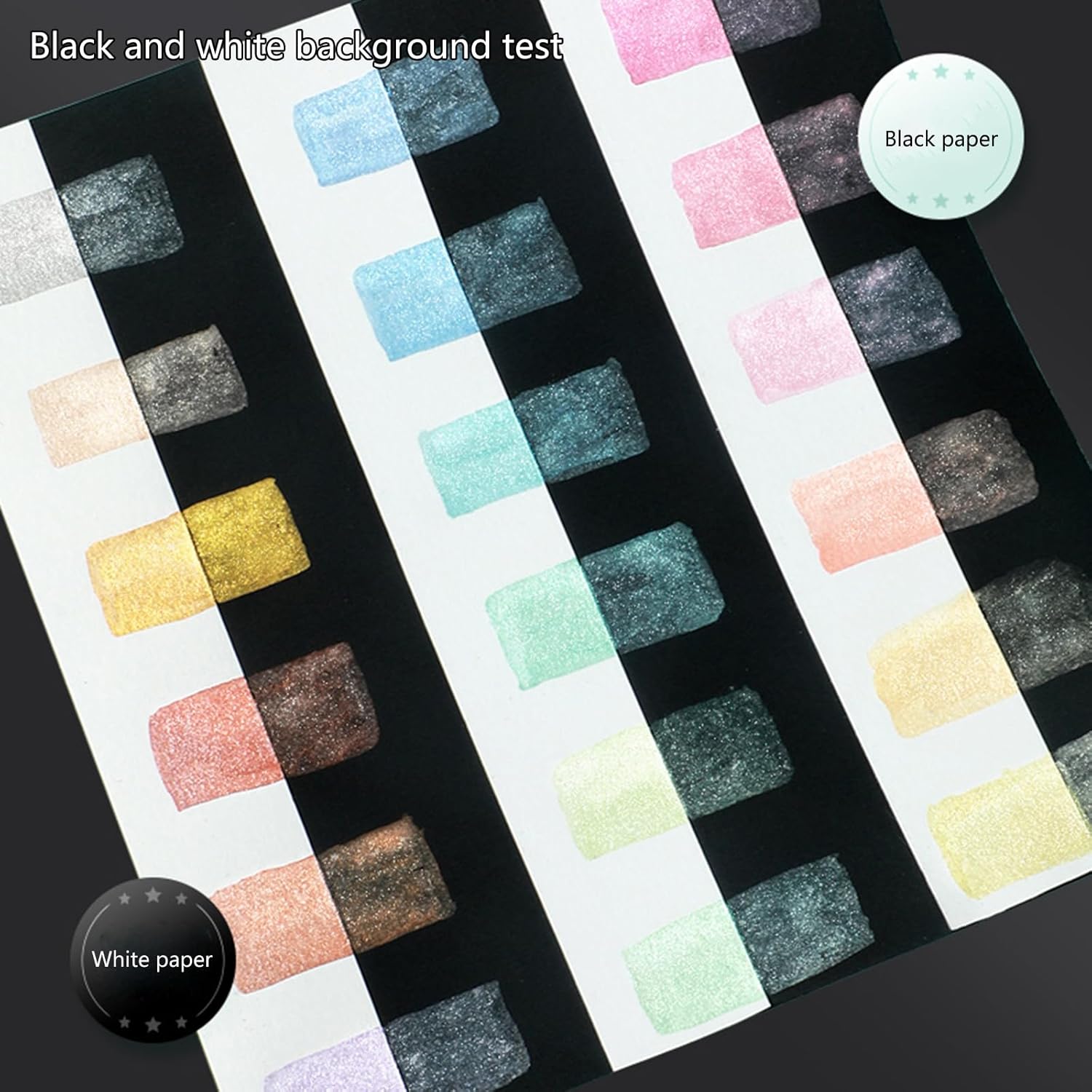 40/50/100 Colors Solid Watercolour Paint Set Pearlescent Pigment Drawing Supplies Easy to Use for Artists and Student