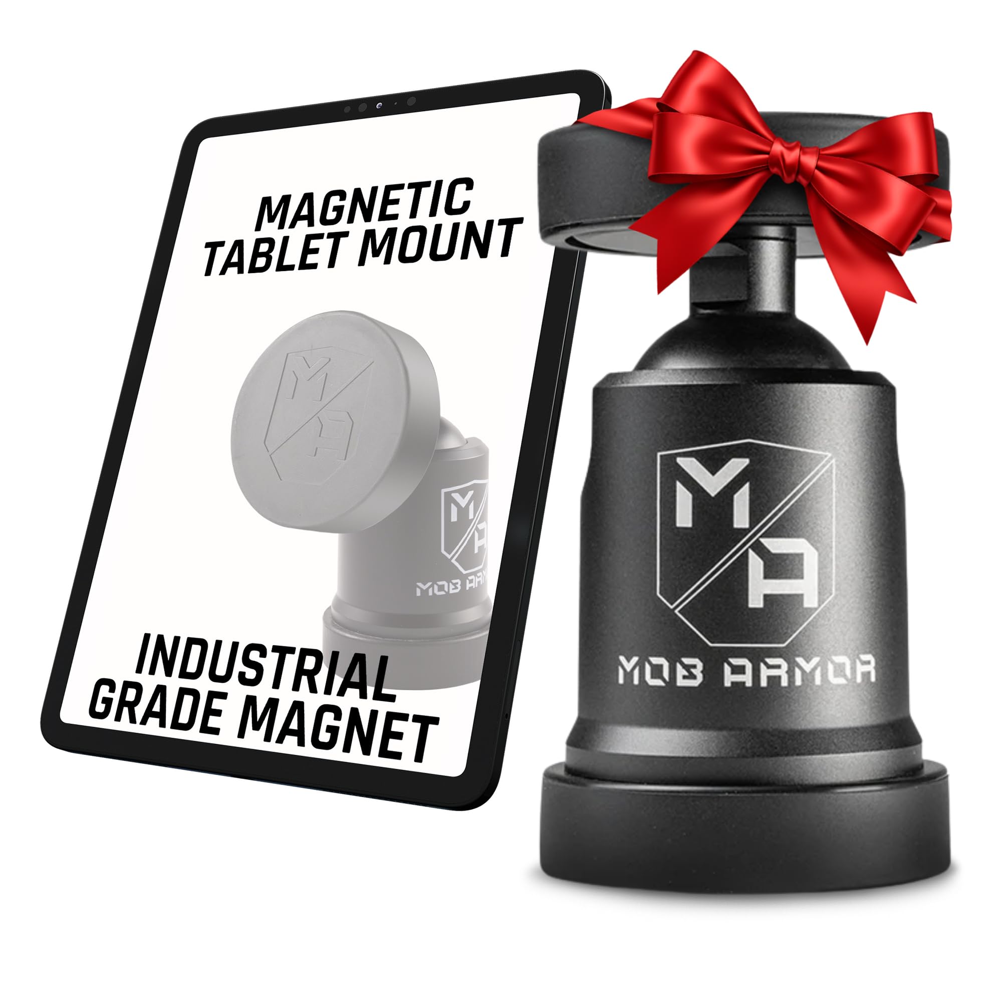 Mob Armor Tabnetic Maxx - Universal Magnetic Tablet Holder for Car, USA Assembled Car Tablet Mount, Supports Several iPad Generations, Christmas, White Elephant for Men, Dad, Boyfriend