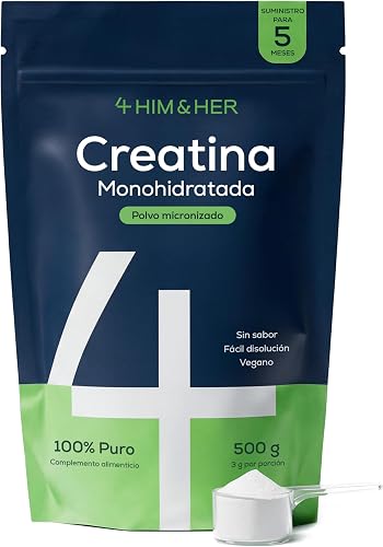 Creatina Monohidratada 500 g — micronizada 200 mesh, sin sabor