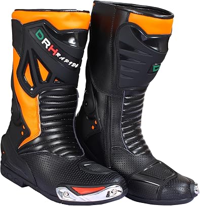 Mens Motorbike Racing Leather Shoes/Boots Sports