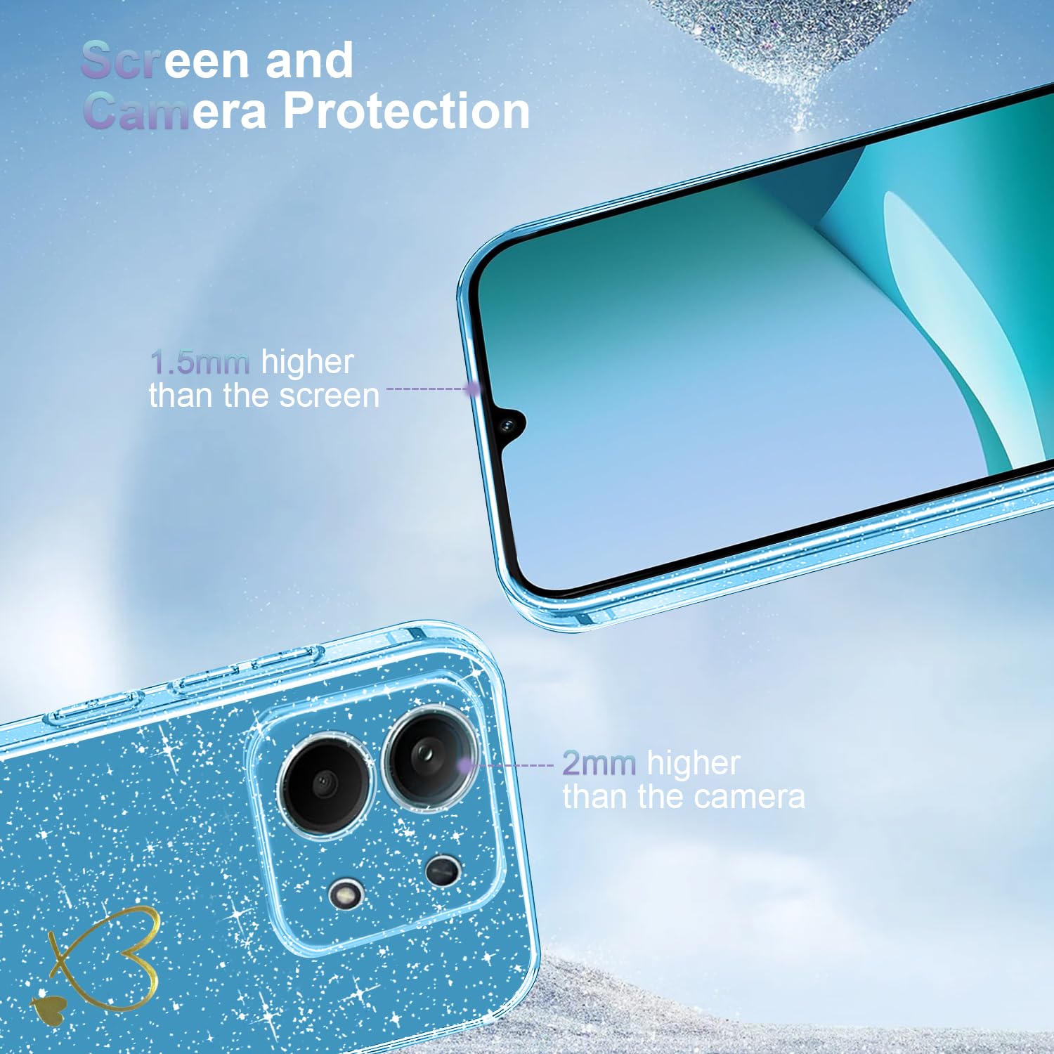 Kit Cover Trasparente + 2 Vetri Temperati + 2 Pellicole Fotocamera Per Xiaomi Redmi 15C 4G/5G E Poco C85 – Antiurto, Antigraffio, Trasparente