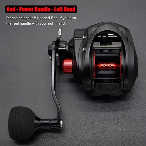 Miniatura 9 de Bucara 300 Carrete de baitcasting, marco de grafito más ancho, Rodamientos de bolas de acero inoxidable 7+1, Arrastre de carbono de 35 libras,