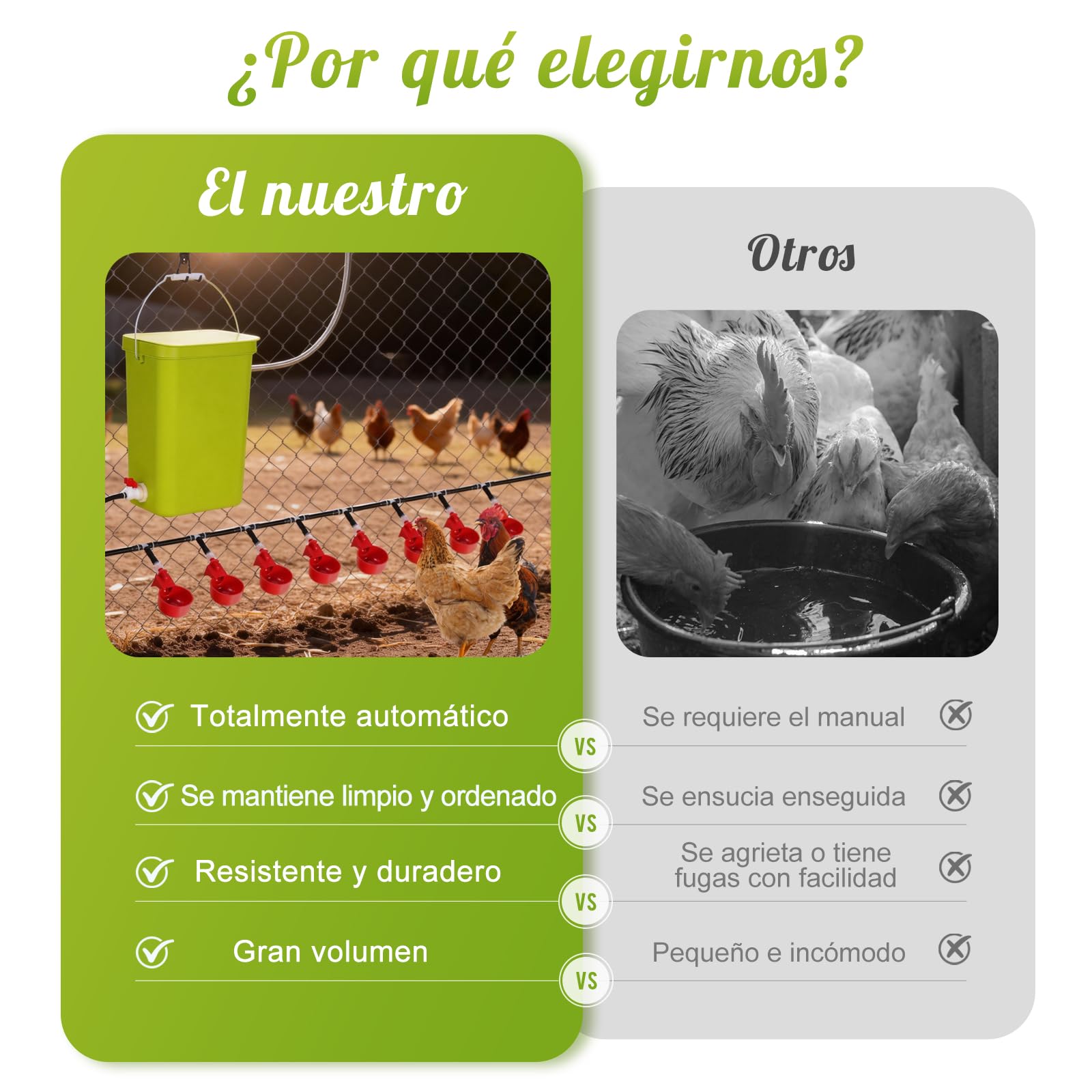Kit completo de 12 litros de bebedero automático para pollos con válvula flotante, fuente de agua para aves con bebederos, bebedero para pollos, patos, gansos y codornices