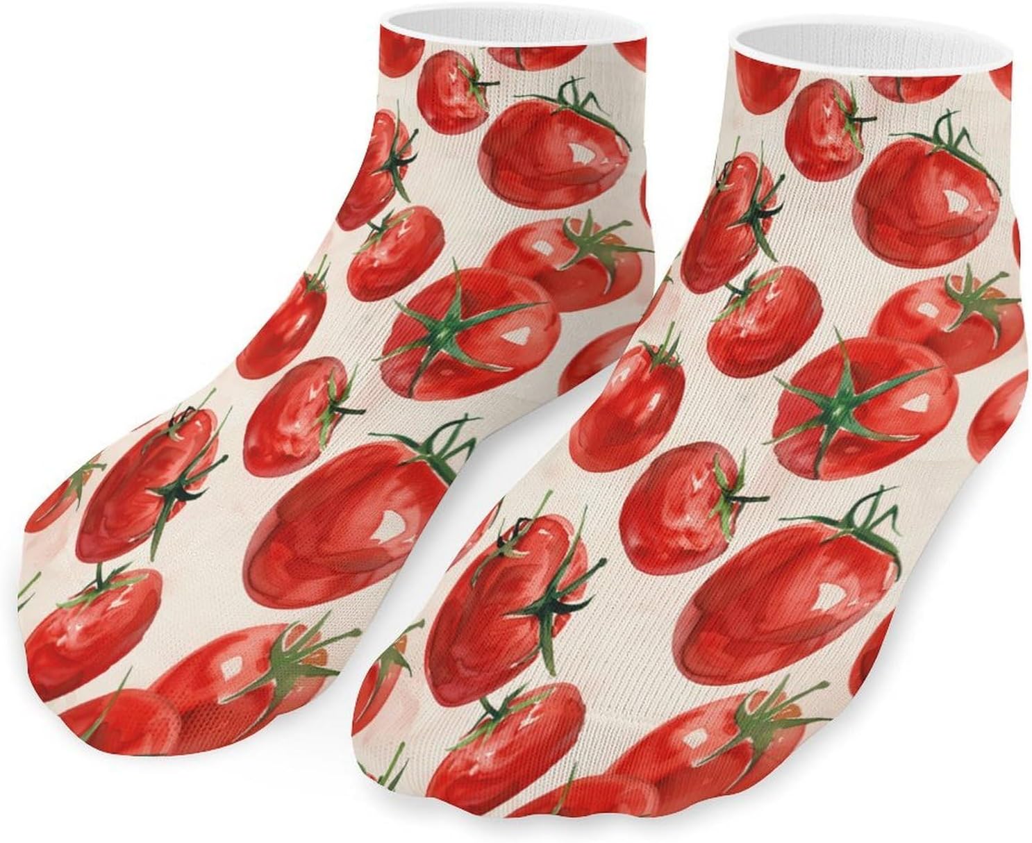 Tomatoes Watercolor Ankle Socks for Men Women Low Cut Crew Sock Casual Sports Clothing