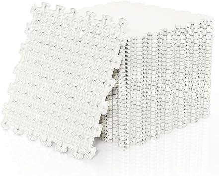 Goplus Hockey Flooring Tiles for Training, 18.3x18.3 Dryland Synthetic Ice Tiles, Skateable Board Artificial Ice Mat for Indoor Outdoor Stickhandling Passing Shooting
