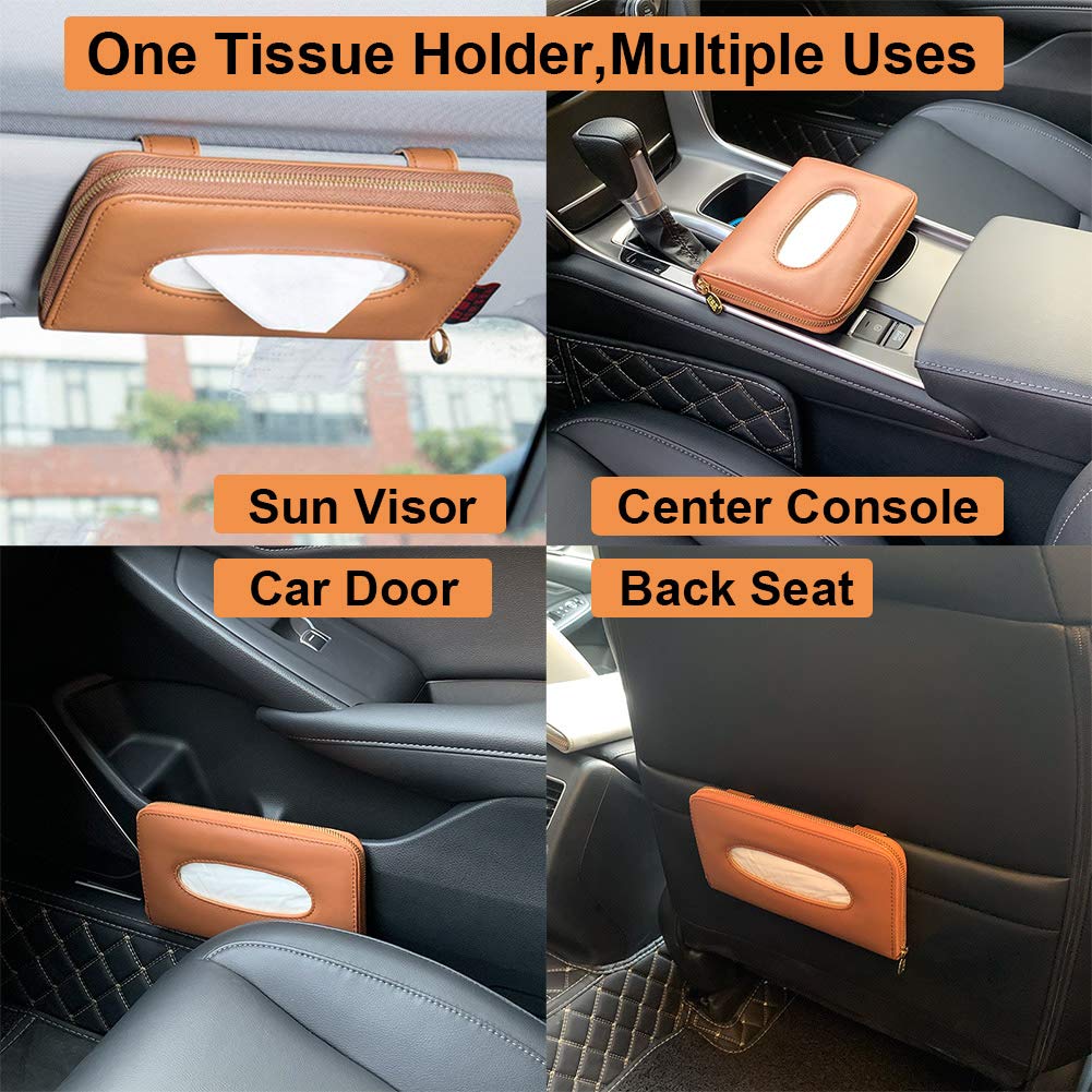 Jimin Car Tissue Holder, Sun Visor Napkin Holder, Car Mask Holder For Sun Visor Masks Dispenser For Car Car Tissue Box With Tissue Refill