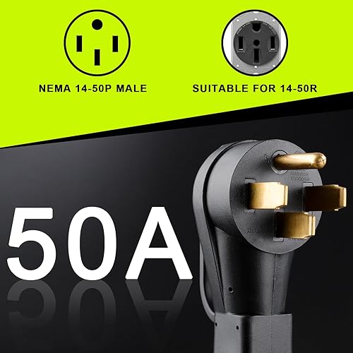Miniatura 3 de Cable adaptador de soldador NEMA 14-50P a 6-50R, convertidor adaptador de corriente de soldador resistente de 50 amperios, STW 8 AWG, 250 V, 12500