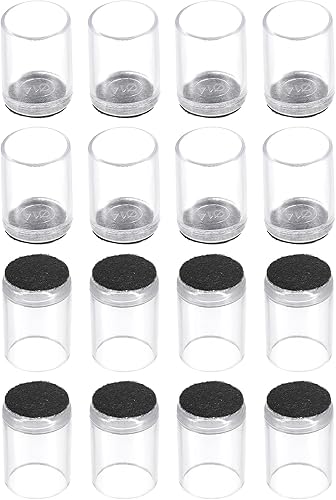 Miniatura 8 de uxcell Protectores de suelo para patas de silla, 24 tapas de PVC y fieltro de 0.63 pulgadas para patas de silla de 0.63 pulgadas (blanco