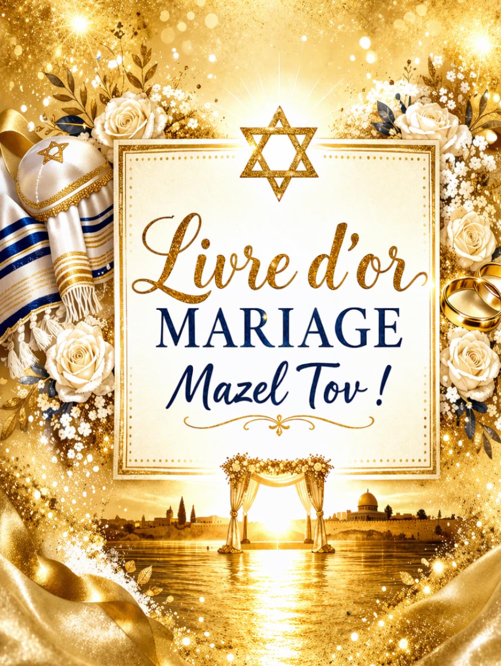 Livre d’or mariage juif: Mazel Tov ! Messages, vœux et souvenirs pour un mariage rempli de joie et de traditions - pages guidées pour éviter les ... et pages blanches (French Edition)      Hardcover – April 2, 2026