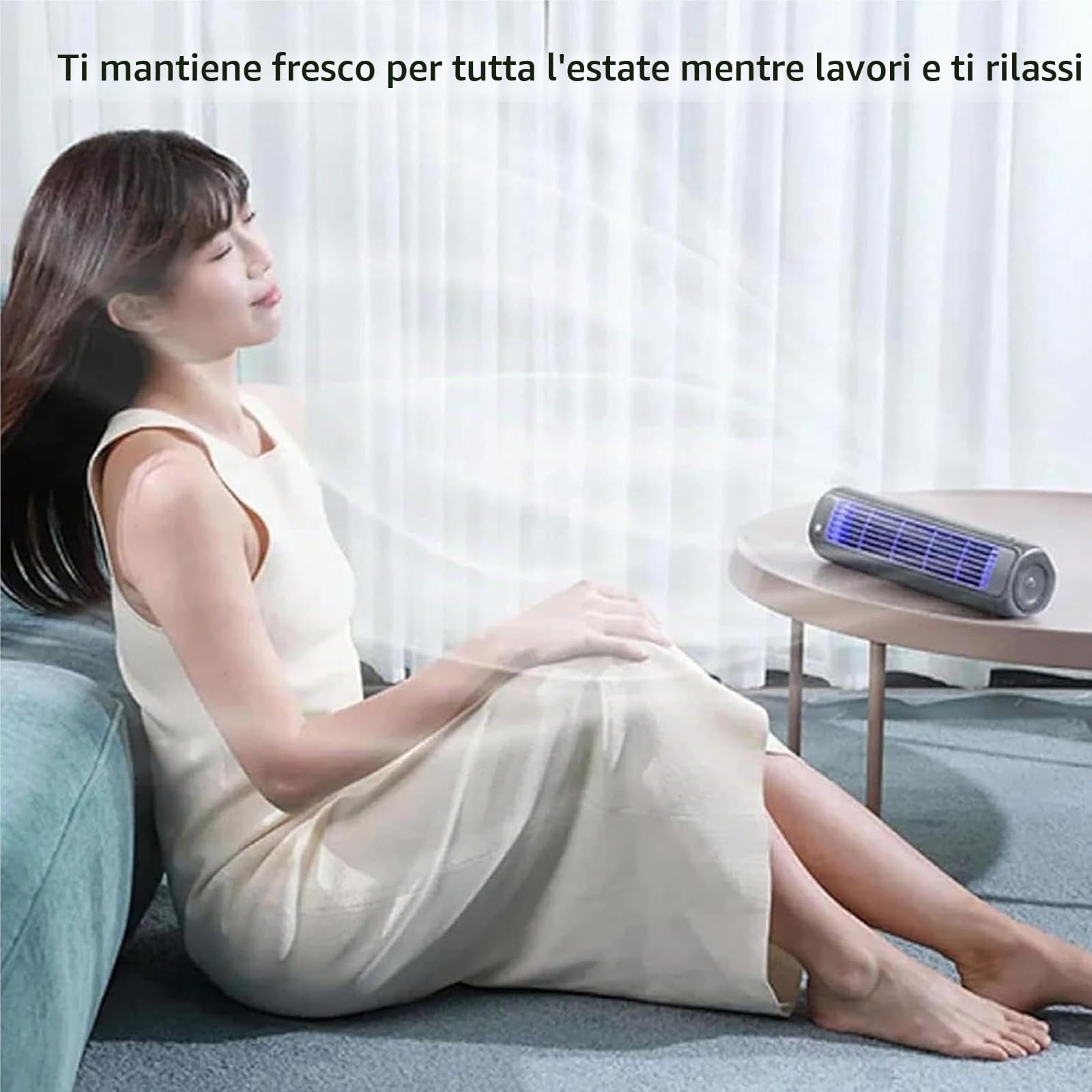 Condizionatore Portatile 2026 Cooling Ace, Condizionatore D'aria Cooling Ace, Ventilatore Raffreddante Portatile Con 3 Velocità E Schermo Touch Led, Ricarica Usb, Raffrescatore D'aria