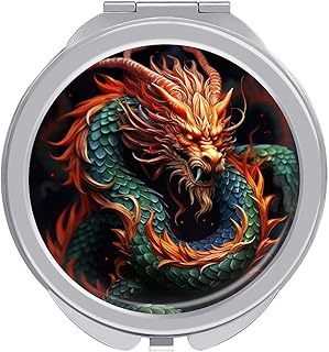 Makeup Mirror Chinese Dragon Vanity Mirror 1X...