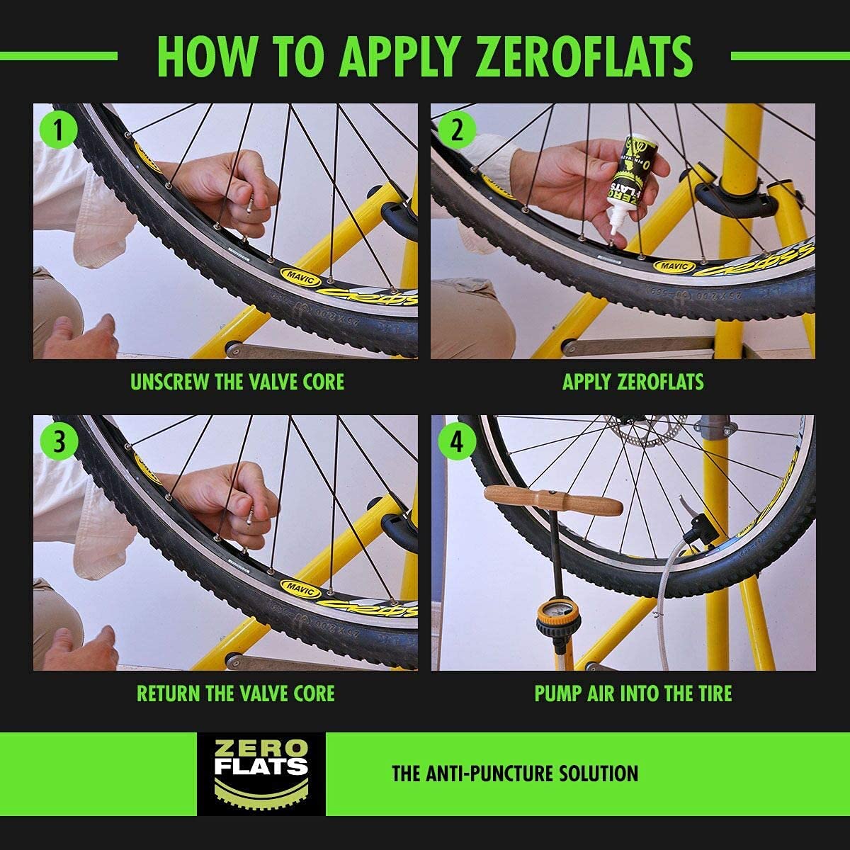 Anti-Puncture Sealant for Bicycle Tires - 16.90 oz | Standard, Tubeless and Tubular Tires | All Bike Tires | Ultra-Fast Liquid | Clean and Easy to Use | Required Tools Included
