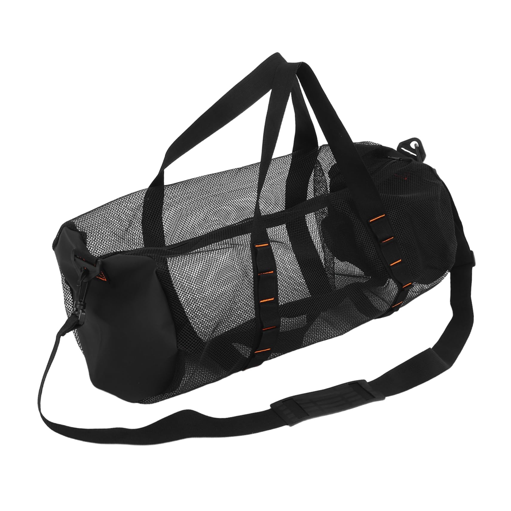 BESPORTBLE Large Mesh Beach Bag Lightweight Scuba Swim Storage Bag for Outdoor Activities Quick Dry Cylinder Design for Gym Diving Travel and Everyday Use