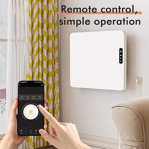 Miniatura 3 de Calentador de pared de convección panel calentador de espacio eléctrico, calentador de infrarrojo farinfrarrojo montado en la pared para dormitorio
