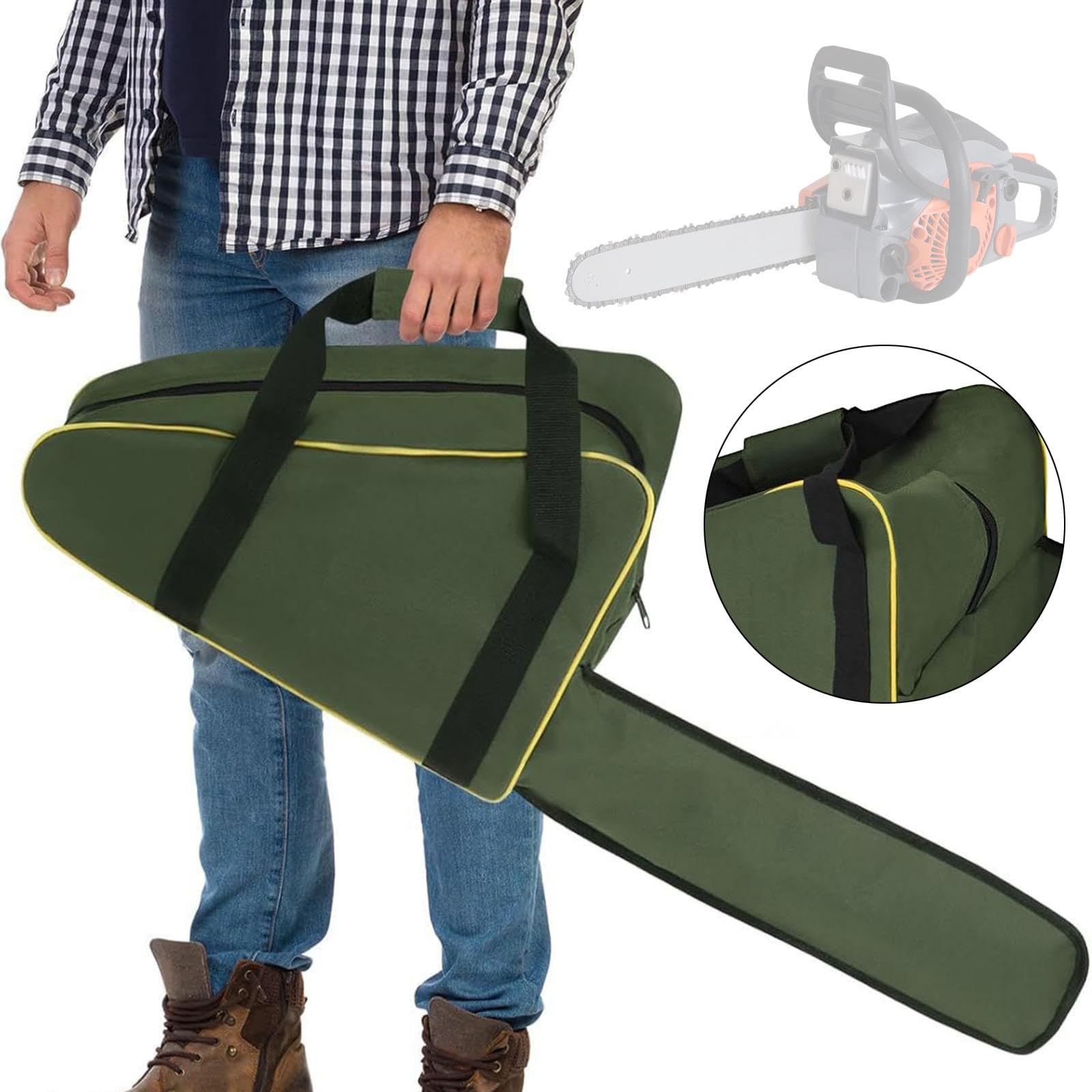 Gralara Bolsa para Motosierra, Funda de Transporte de Tela Oxford con Cierre de Cremallera, Bolso Portátil Adecuado para Transporte Y Almacenamiento en Exteri