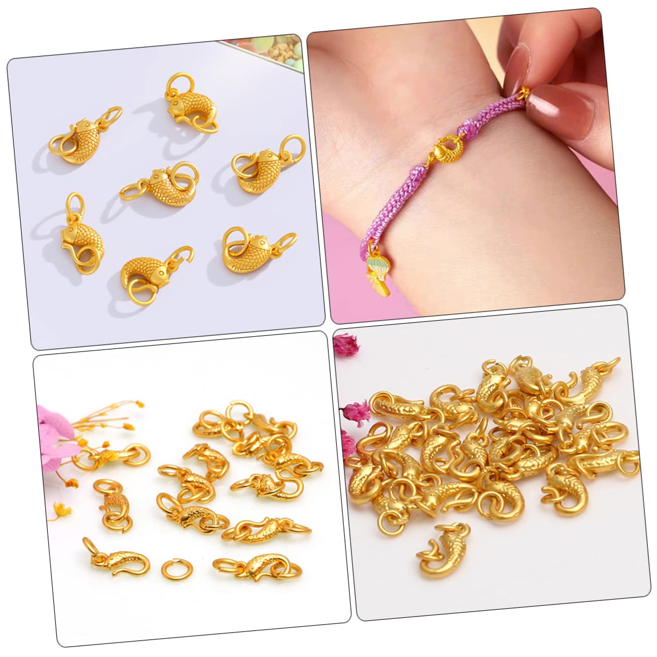 Lurrose 40 Stück Armband Gliederschnalle DIY Armbandverschlüsse Schnallenverschlüsse Für Halskettenverschlüsse Armbandverbinder Armbandverschlüsse Schmuckverlängerungsverschluss DIY