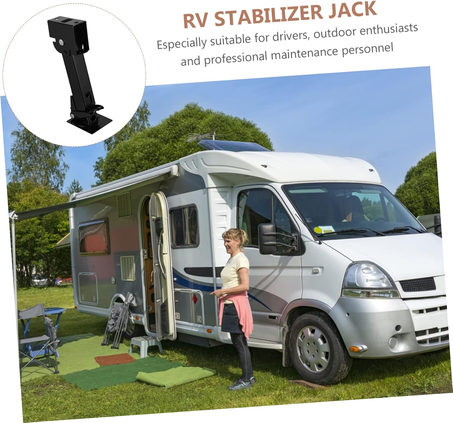 2pcs Rv Stabilizer Rv Slide Out Stabilizer Jack Bracket for Trailer Accessory