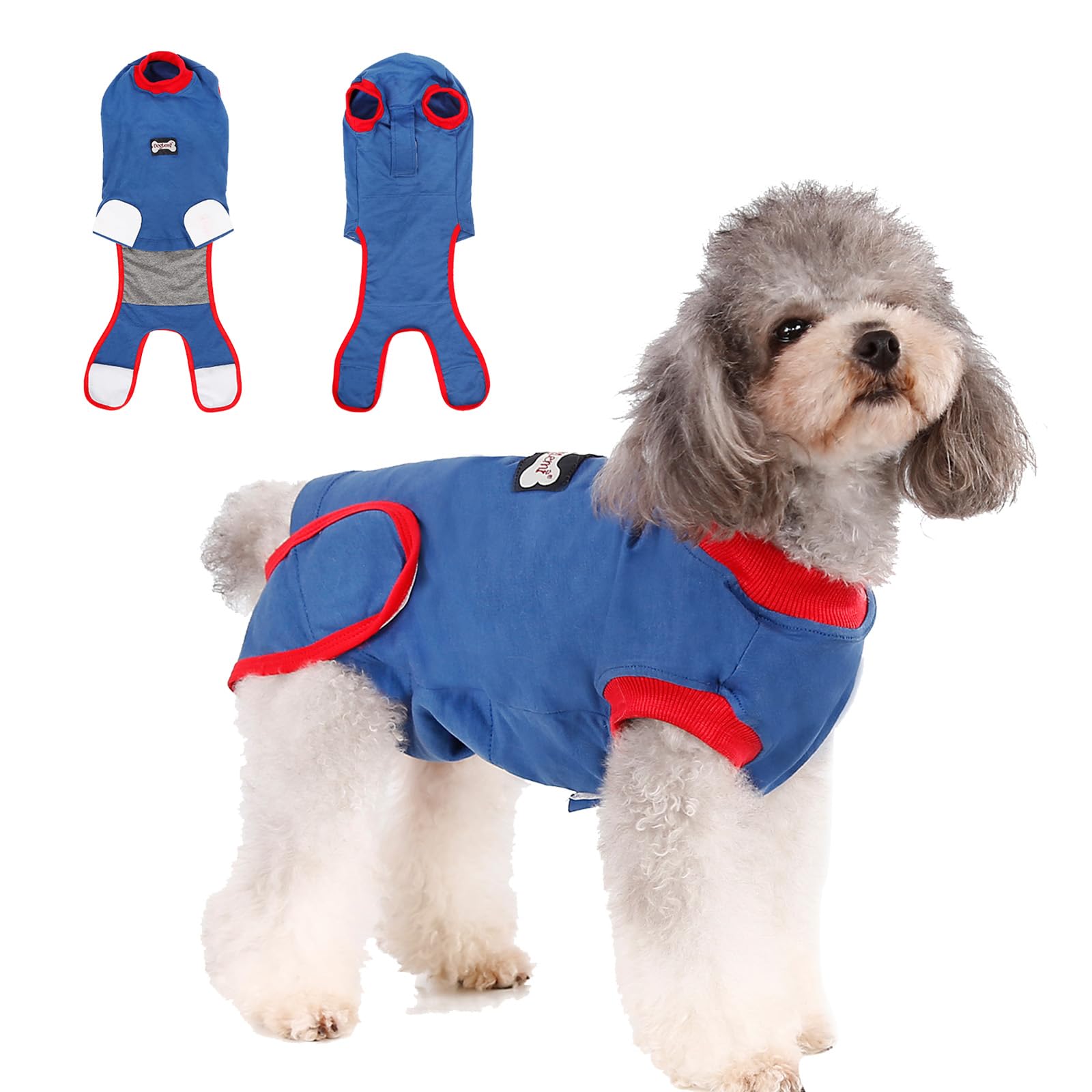 Costume de récupération pour chien vêtements protection ventre plaies chirurgicales S