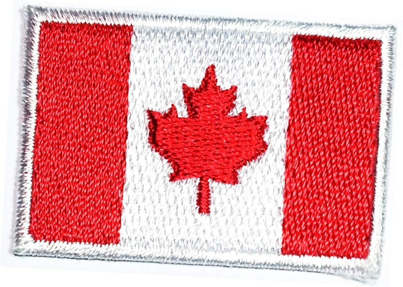 Canada National Flag Patches Size Mini 1.1X1.6 inches. Canada Country Flag Military Tactical Embroidered Patch Embroidery Iron On Sewing Logo Jacket Polo T- Shirt Hat Backpacks (01)