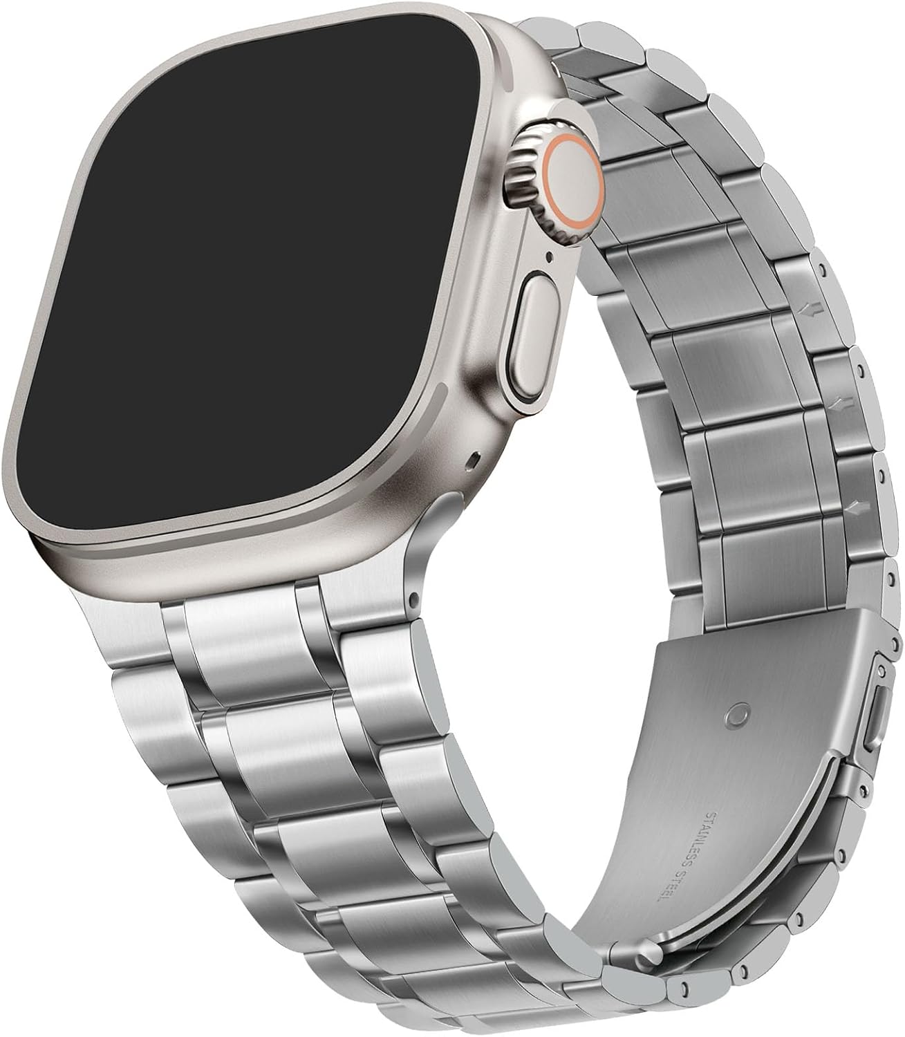 HITZEE Metal Bands Compatible with Apple Watch Band 49/46/45/44/42mm, Stainless Steel Replacement Men/Women Band Strap Compatible for iWatch Ultra 3/2/1 SE3-1 Series 11 10 9 8 7 6 5 4-1, Silver