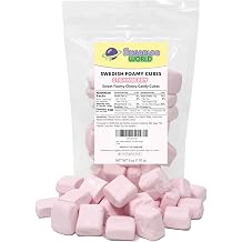 Swedish Marshmallows Foamy Candy Cubes, Strawberry, 6 Ounce