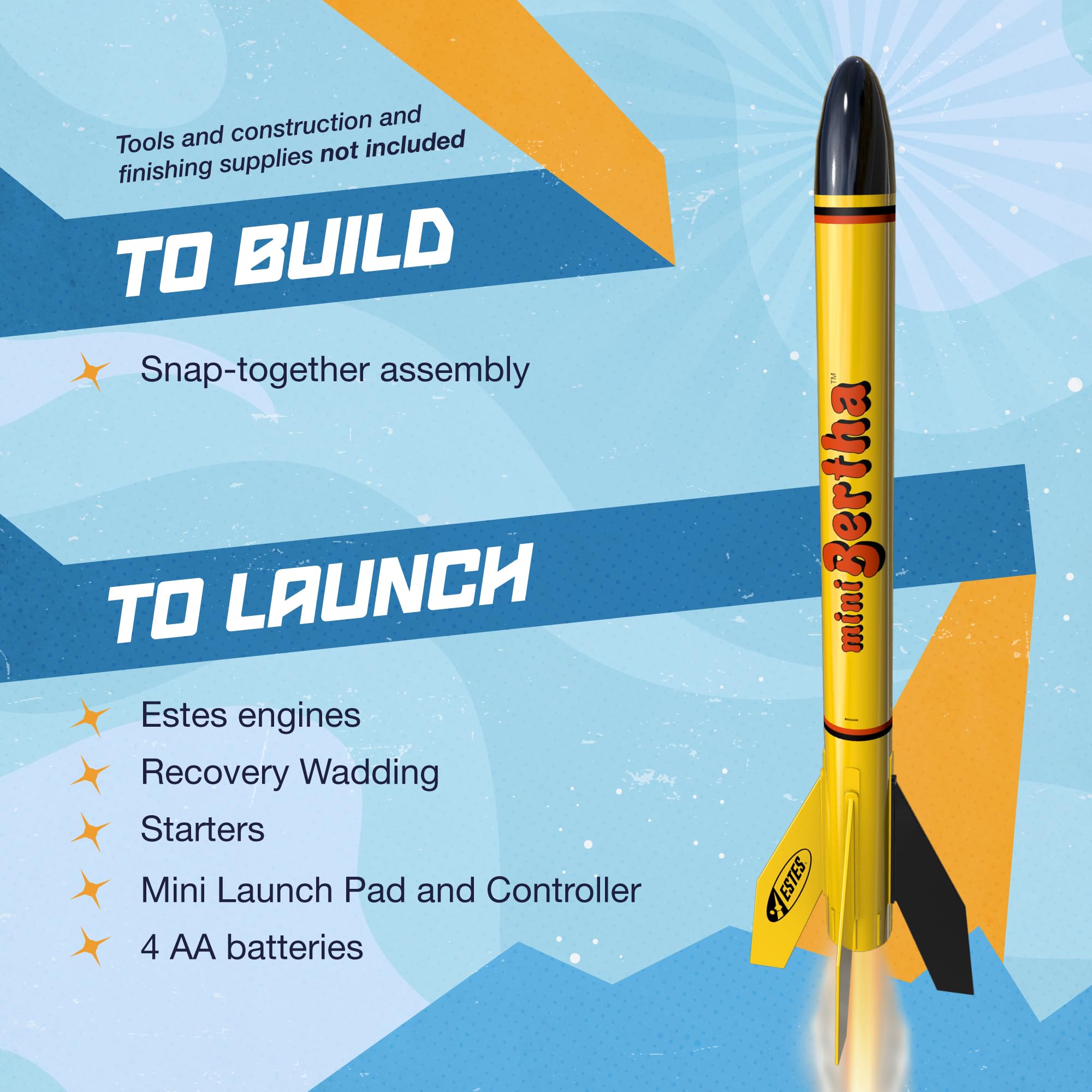 Mini Bertha Model Rocket - Beginner Rockets -4
