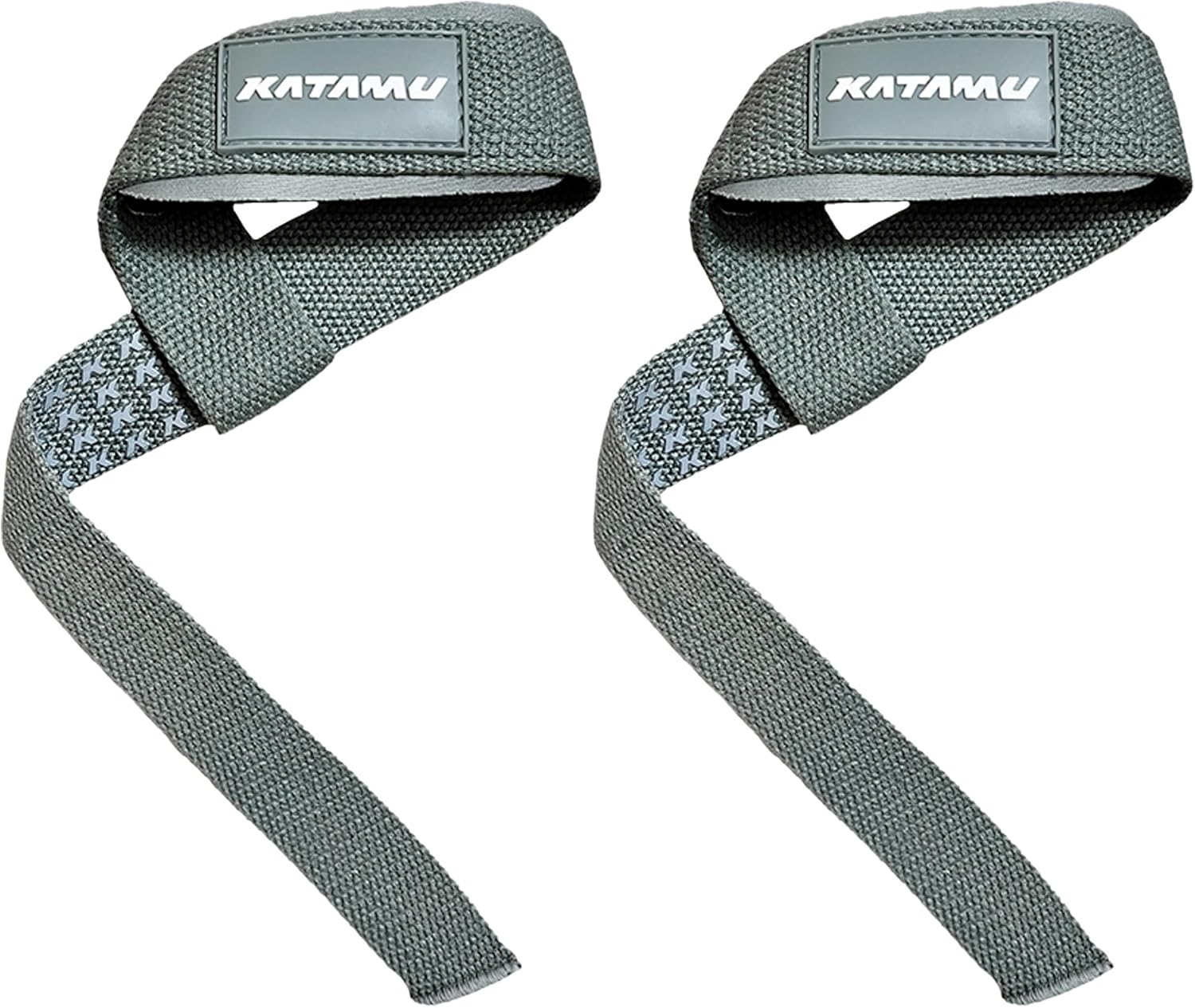 Grey Premium Weightlifting Straps — Heavy Duty Cotton Lifting | Straps with Neoprene Padding for Deadlifts, Powerlifting and Strength Training, Pair
