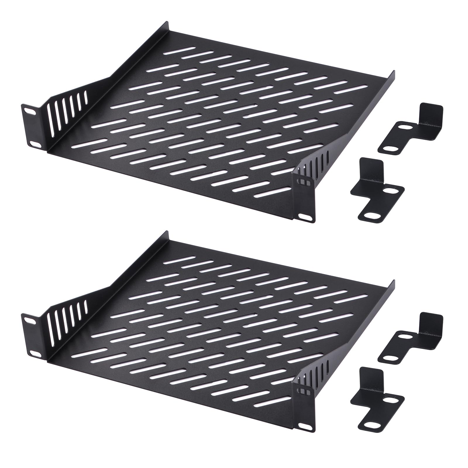 DeskPi RackMate Accessoires 1U Rack de Serveur 10" Plateau ventilé T1/T0 (1U-2PCS)