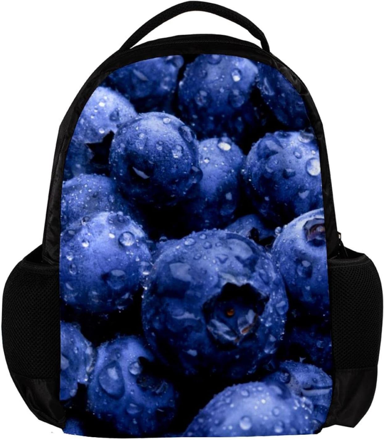Sac à dos personnalisé pour femme et homme Blueberry Water Drop Sac à dos d’école, de voyage, de travail, multicolore, 27.5x13x40cm, Sacs à dos